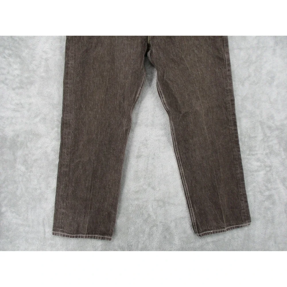 Levis 501 Jeans Mens Size 40 Button Fly Straight Leg Y2K Brown Cotton Pockets